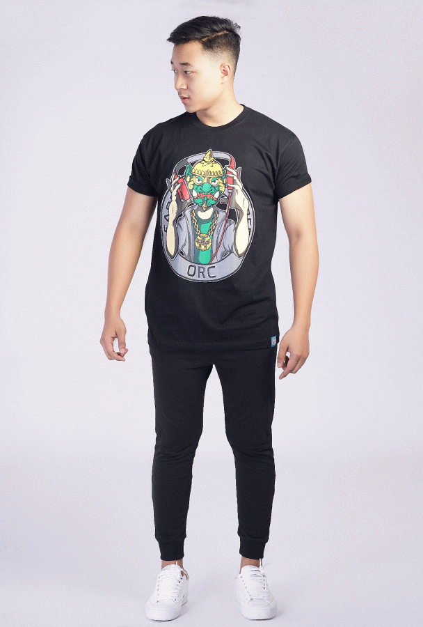 ORC Design Printed T-shirt(Black)